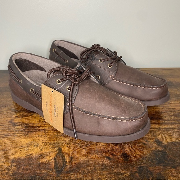 Weatherproof Other - Weatherproof Vintage Men's Benny Boat Shoes Dark Brown 11M New
